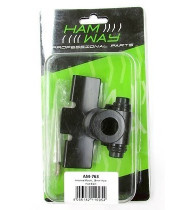 Ham-Way Supporto antenna per cofano o baule, Inox Black, Foro 16mm